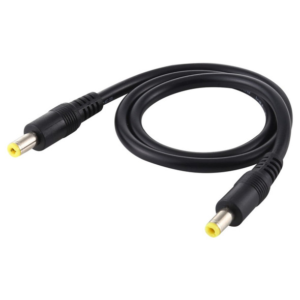 50cm 8A DC Power Plug 5.5 x 2.5mm Male To Male Adapter Cable - Black