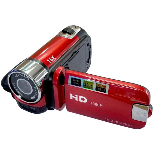 16X Digital Zoom HD 16 Million Pixel Home Travel DV Camera,EU Plug (Red)