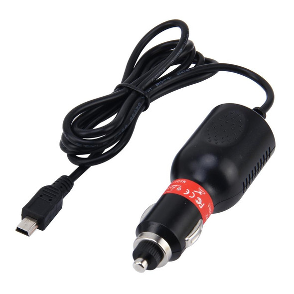 Universal Mini USB Charger Adapter - Car DVR Camera GPS Navigation Input 10V - 48V Ouput 5V 2A,  Cable Length: 1m