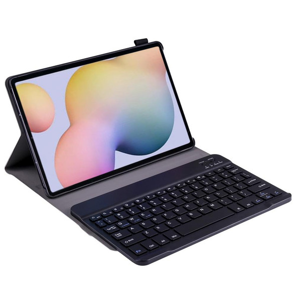 A870 - Samsung Galaxy Tab S7 T870/T875 11 inch Detachable Bluetooth Keyboard Ultrathin Horizontal Flip Leatherette Tablet Case with Holder & Elastic Band(Black)