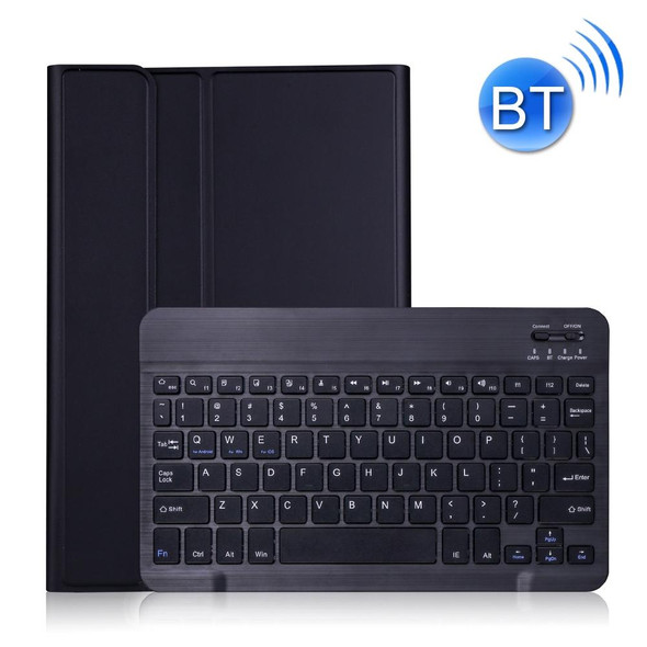 A870 - Samsung Galaxy Tab S7 T870/T875 11 inch Detachable Bluetooth Keyboard Ultrathin Horizontal Flip Leatherette Tablet Case with Holder & Elastic Band(Black)