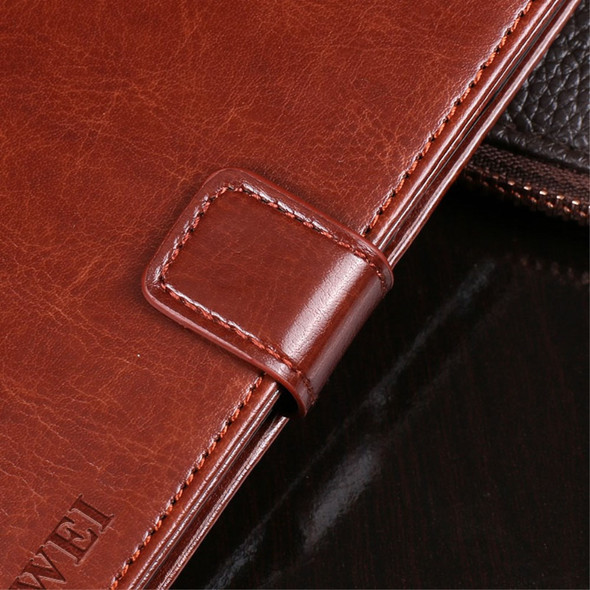 IDEWEI Crazy Horse Texture Flip Leather Phone Stand Case Cover with Wallet for Xiaomi Redmi K40 Gaming/Poco F3 GT - Brown