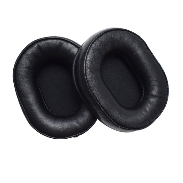 1 Pair Leatherette Sponge Ear Pads - Denon AH-MM400 Headset(Black)