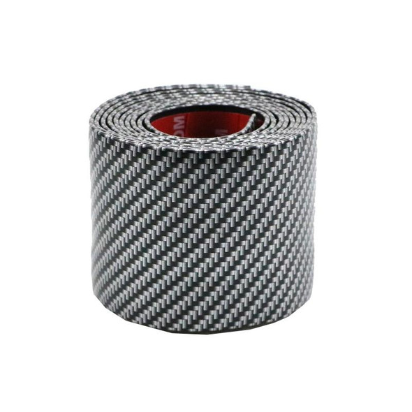 6m Car Bumper Anti-Collision Strip, Color: Carbon Fiber Black 7cm