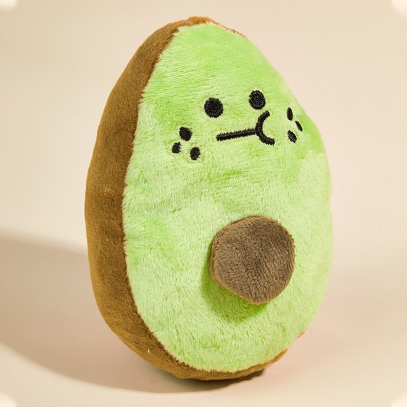 Cute Avocado Shape Plush Pet Chewing Squeaky Toy Dog Playing Teething Toy - Green