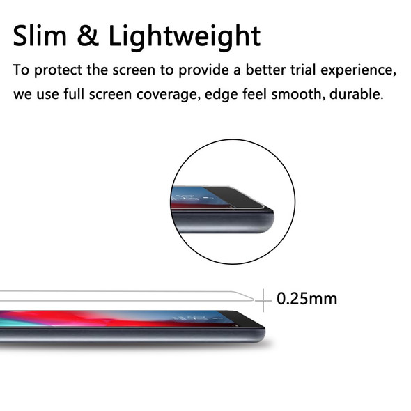 For iPad Pro 12.9 (2022)(2021)(2020)(2018) 9H 0.25mm Arc Edge Film Full Screen Coverage Tempered Glass Protector