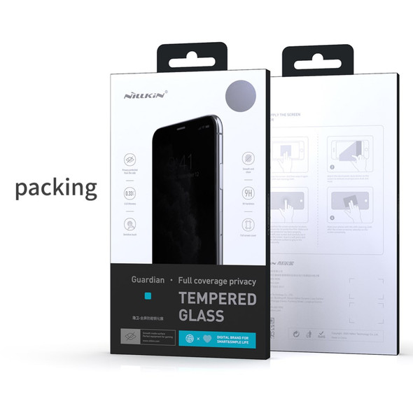 NILLKIN Full Coverage 0.33mm Anti-Spy Bubble Free Tempered Glass Film for iPhone 13 / 13 Pro / 14