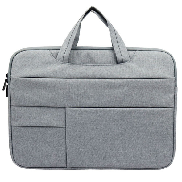 YOLINO QY-C015 15.6'' Laptop Bag for Huawei Xiaomi MacBook Multifunction Simple Style Notebook Computer Sleeve with Hiding Handle Strap - Grey