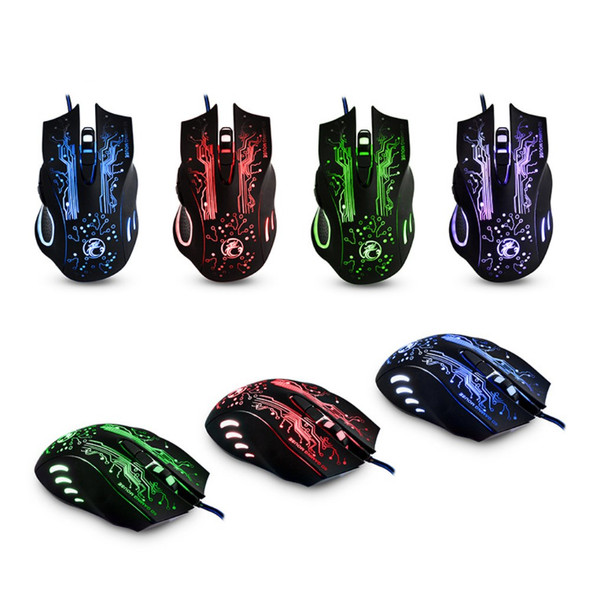 IMICE X9 Wired Optical Gaming Mouse 4 Adjustable DPI Mice 6 Programmable Buttons Gaming Mice