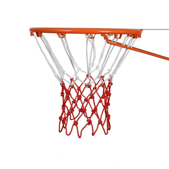 2 Pairs Outdoor Round Rope Basketball Net, Colour: 5.0mm Heavy Polyester(White Red)