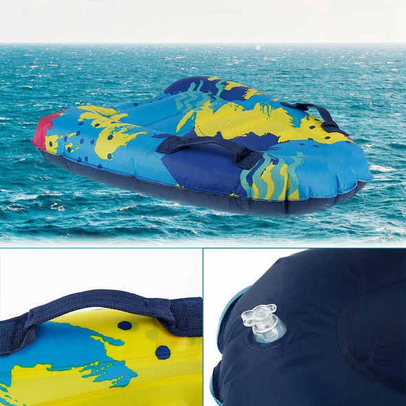 Inflatable Body Board Surfboard with Handle Swimming Floating Mat Child Swimming Pool Beach Floating Pad - Graffiti