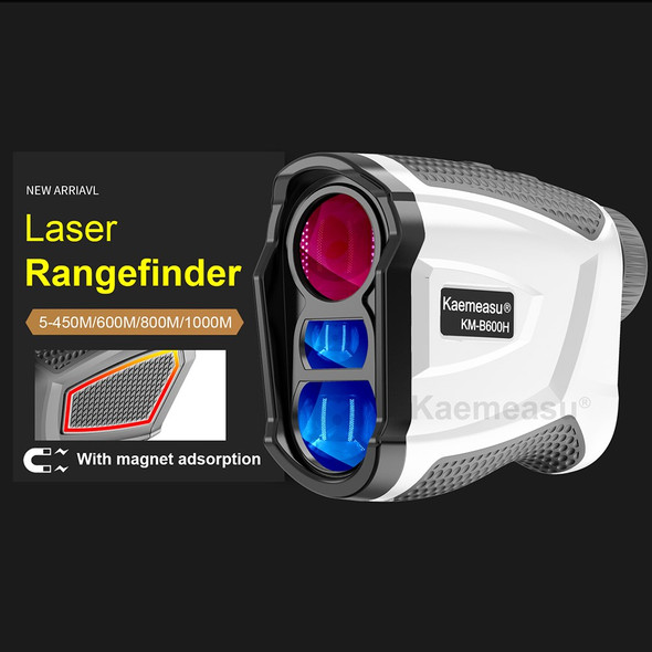 KAEMEASU Laser Rangefinder Distance Meter Telescope with Magnet Adsorption for Golf Course Hunting Survey, White - KM-B450H