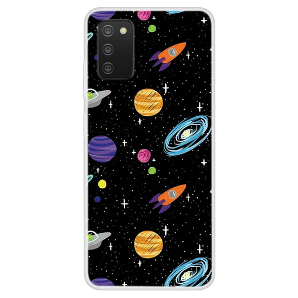 Pattern Printing Soft TPU Shock Absorption Slim Protective Back Cover for Samsung Galaxy A03s (164.2 x 75.9 x 9.1mm) - Interstellar
