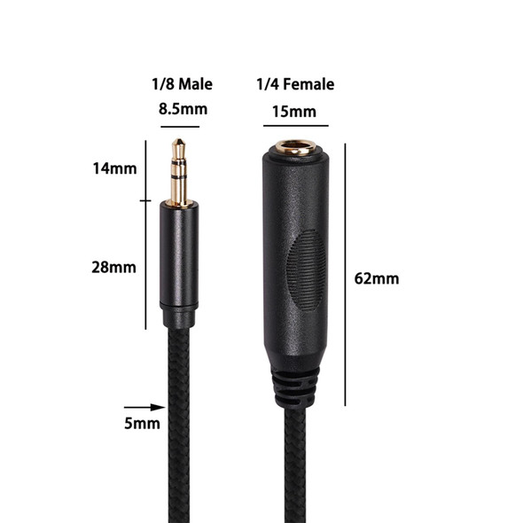 3662B 6.35mm Female to 3.5mm Male Audio Adapter Cable, Length: 3m