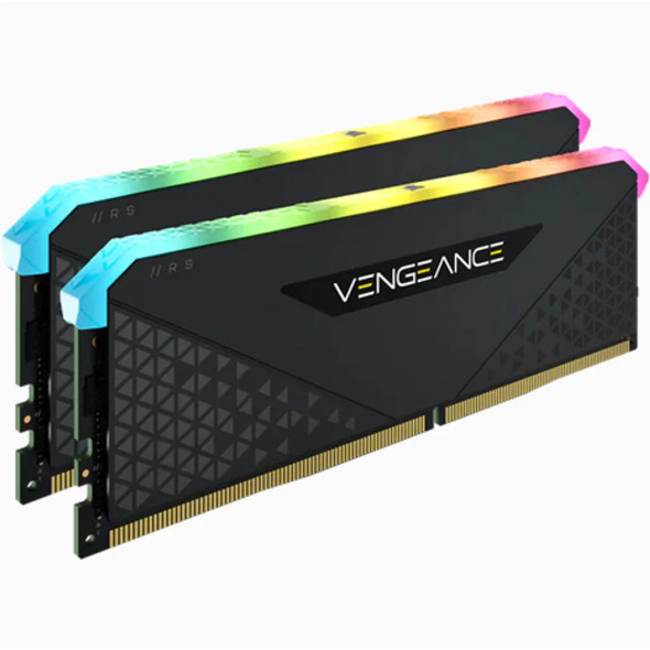 Corsair VENGEANCE® RGB RS 32GB (2 x 16GB) DDR4 DRAM 3600MHz C16 Memory Kit; 18-22-22-42; 1.2V; Black.