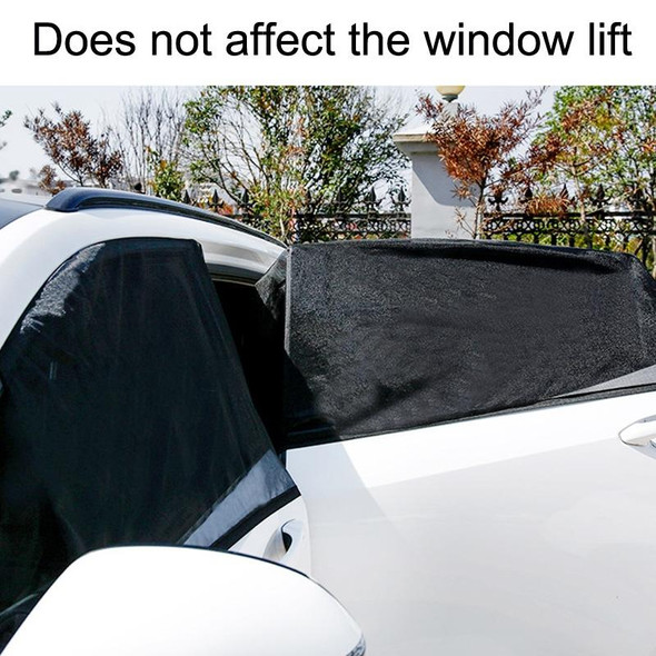 1 Pair Mesh Linen Car Adhesive Curtain Sunshade(Rear Window)