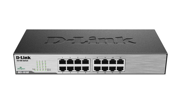 D-LINK 16 PORT 10/100 UNMANAGED SWITCH