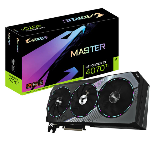 GIGABYTE nVidia GeForce® RTX 4070Ti AORUS MASTER - 12G GDDR6X HDMIx1/DP x3