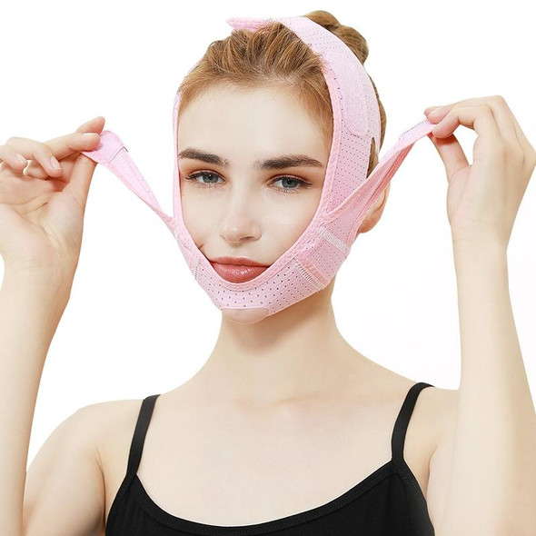 V Face Sleep Bandage Facial Firming Lifting Mask(073 Pink)