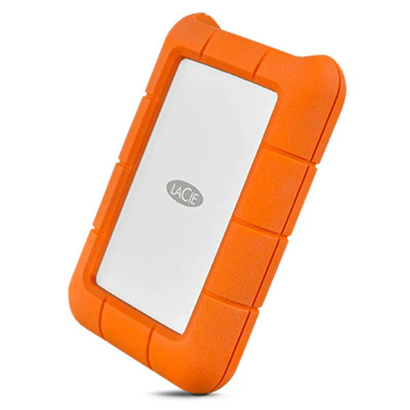 Seagate LaCie Rugged USB-C 1TB Orange and Silver External Hard Drive