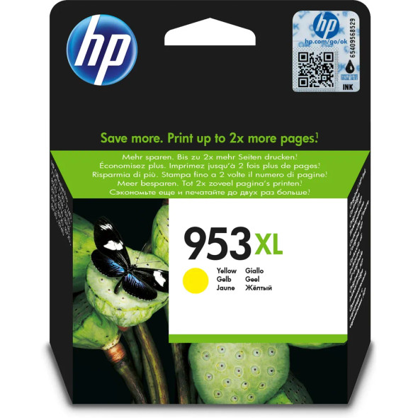 HP 953XL High Yield Yellow Original Ink Cartridge;1;600 pages
