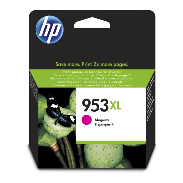 HP 953XL High Yield Magenta Original Ink Cartridge;~1;600 pages. (HP OfficeJet Pro 8710 /  8720 /  8725 / 8730 / 8740).