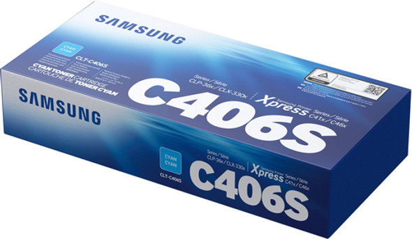 Samsung CLT-C406S Original Toner Cartridge - Cyan