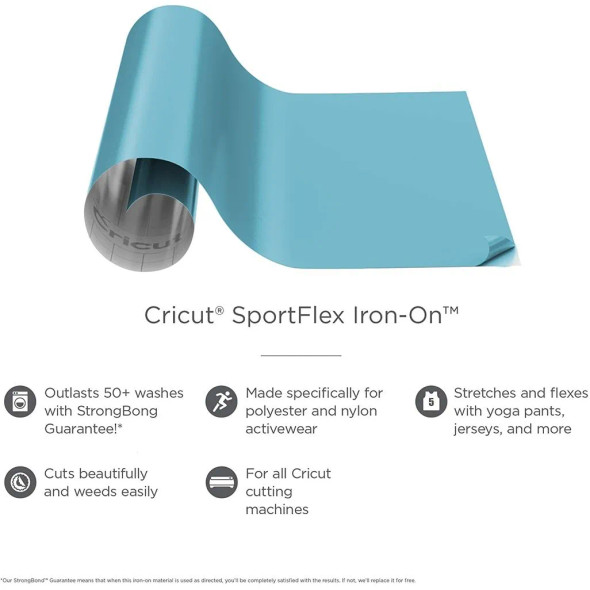 2004436 - Cricut Sportflex Iron-On 29X60cm (Blue Sky)