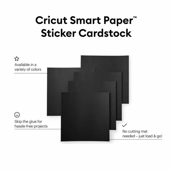 2008316 - Cricut Smart Sticker Cardstock 33x33cm 10 sheets (Black)