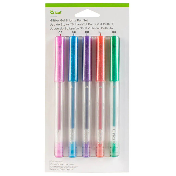 2004026 - Cricut Explore + Maker Medium Point Gel Pen Set 5-pack (Glitter Brights).