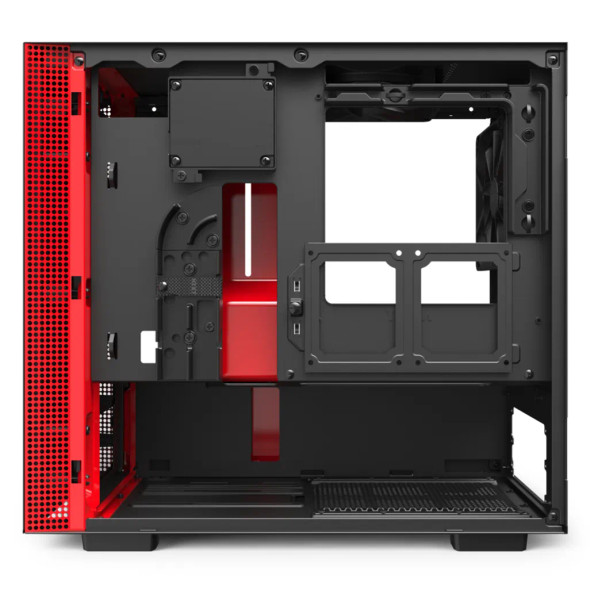 H210i Black/Red Mini-ITX Case with Lighting and Fan control