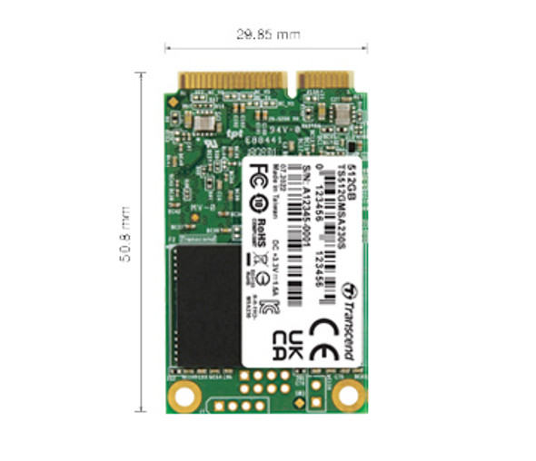 TRANSCEND 128GB MSA230S MSATA SSD - 3D TLC