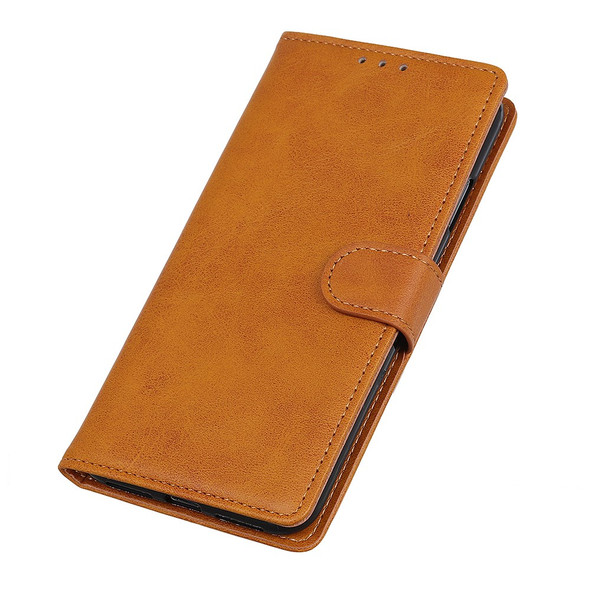 PU Leather Wallet Design Phone Cover Soft TPU Inner Stand Flip Protective Case for OnePlus Nord N20 5G - Brown