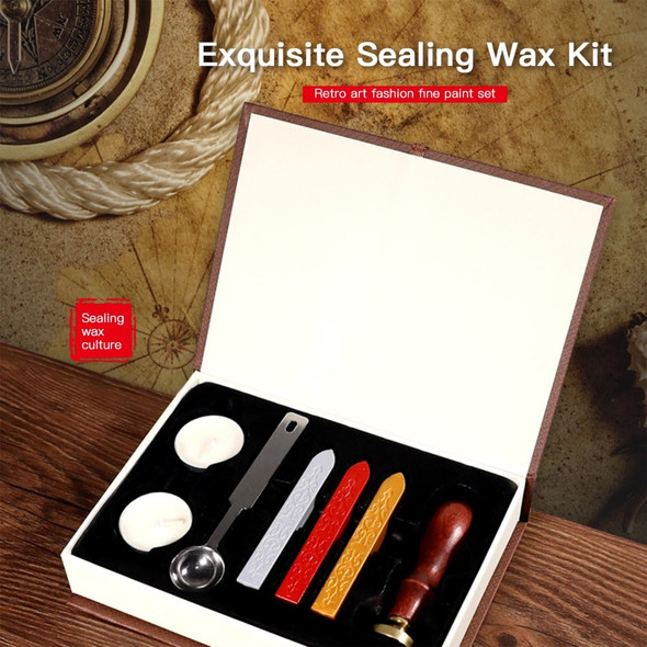 Classic Wax Seal Stamps Kit with Sealing Wax Sticks for Cards Envelopes Invitations Wine Packages Wedding Letters - Style M