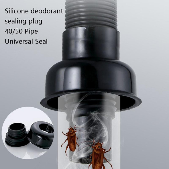 Household Deodorant Washbasin Water Pipe, Style: E Black Flap Without Basket and Overflow