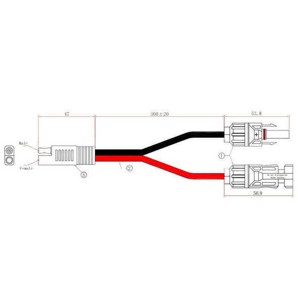 MC4 to SAE Solar Power Cord Photovoltaic Connector