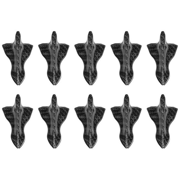 10 PCS Universal Car Carbon Fiber Shark Fin Diffuser Vortex Generator Roof Spoiler