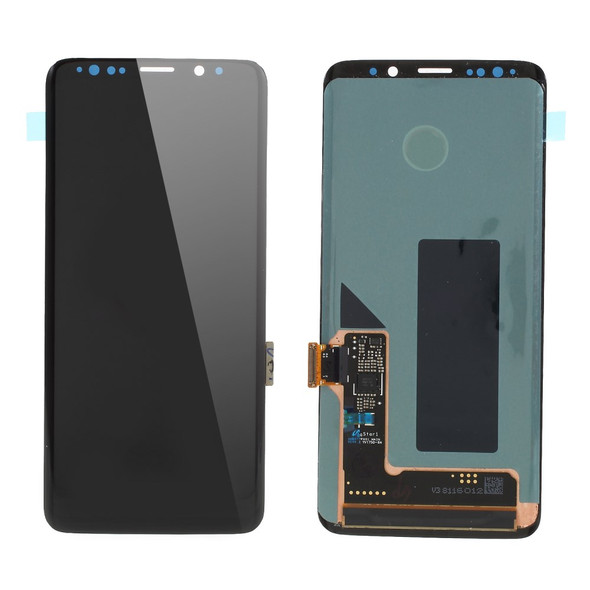 LCD Screen and Digitizer Assembly Part (Non-OEM Screen Glass Lens, OEM Other Parts) (without Logo) for Samsung Galaxy S9 G960 - Black