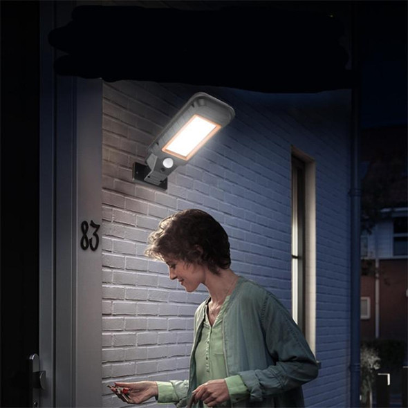 128 COB Solar Lamp Body Induction Wall Lamp LED Outdoor Waterproof Lighting Street Lamp(Green Edge)