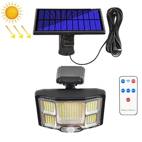 TG-TY085 Solar Outdoor Human Body Induction Wall Light Household Garden Waterproof Street Light wIth Remote Control, Spec: 168 LED Separated