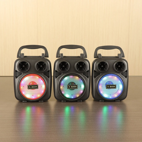 BK-2620 Bluetooth Speaker Outdoor Portable Wireless Speaker with Cell Phone Stand / RGB Lights Support TF Card, U Disk - Blue