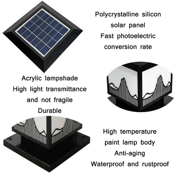 Outdoor Doorpost Waterproof Solar Landscape Light(Mountain)