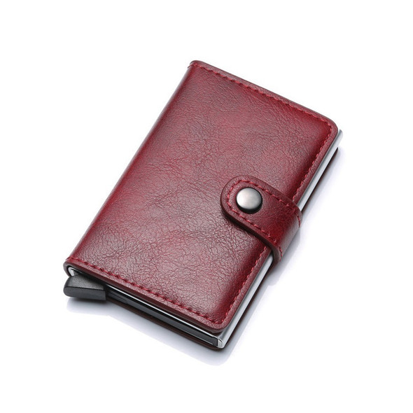 RFID Blocking Wallet Money Pouch Bag - Red