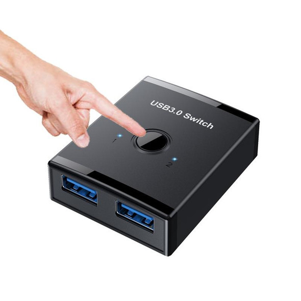 T25 2 In 1 USB3.0 Bidirectional Switch Printer Sharer Splitter(Black)