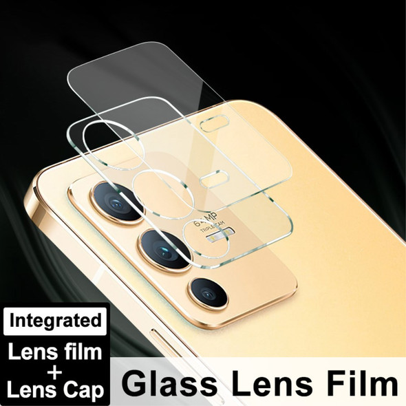 IMAK for vivo V23 5G/V23 Pro 5G Wear-resistant Scratch-resistant HD Tempered Glass Camera Lens Film + Acrylic Lens Cap