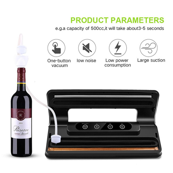 Automatic Vacuum Sealer for Household Food Preservation, with Food Grade Vacuum Bags