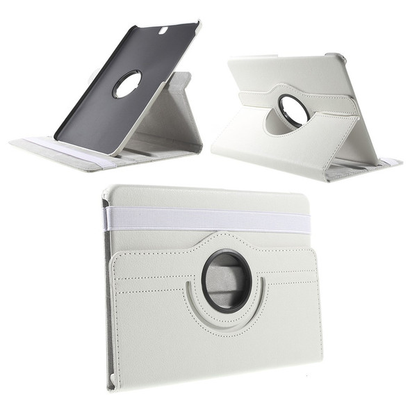 Rotary Stand Flip Leather Case Cover for Samsung Galaxy Tab S2 9.7 T810 T815 Multi-Angle Stand Tablet Accessory - White