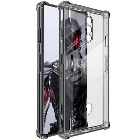 IMAK For ZTE nubia Red Magic 8 Pro 5G / Red Magic 8 Pro+ 5G TPU Phone Case Four Corner Cushion Airbag Design Shock-Absorbing Cover - Transparent Black