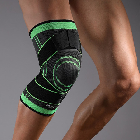 JINGBA SUPPORT 8067A 1Pc Sports Fitness Knee Pad Bandage Support Elastic Brace Basketball Sports Compression Sleeve - S/M