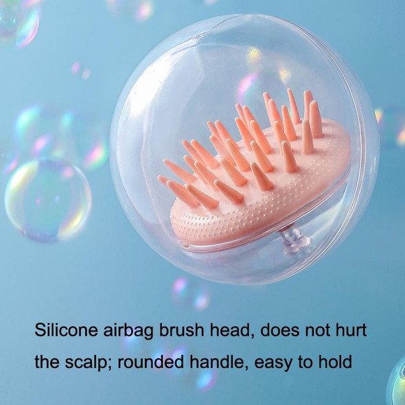 3 PCS Silicone Head Massage Shampoo Brush(Pink)